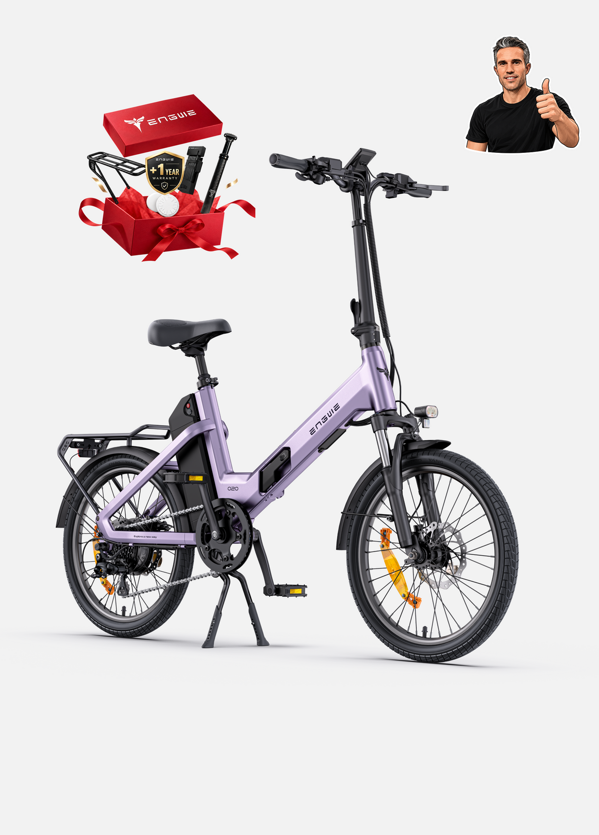 ENGWE O20 Boost, vélo électrique pliant – vue 3